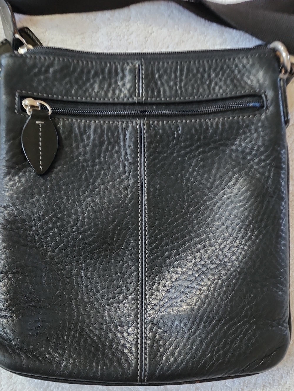 Coach Penelope Black Pebbled Leather Crossbody Bag Preowned - Picture 6 of 14